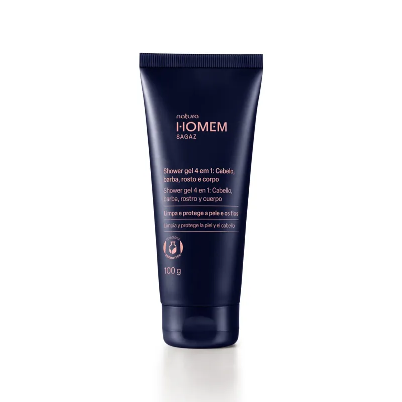 Shower Gel 4 em 1 Natura Homem Sagaz 100g - Natura