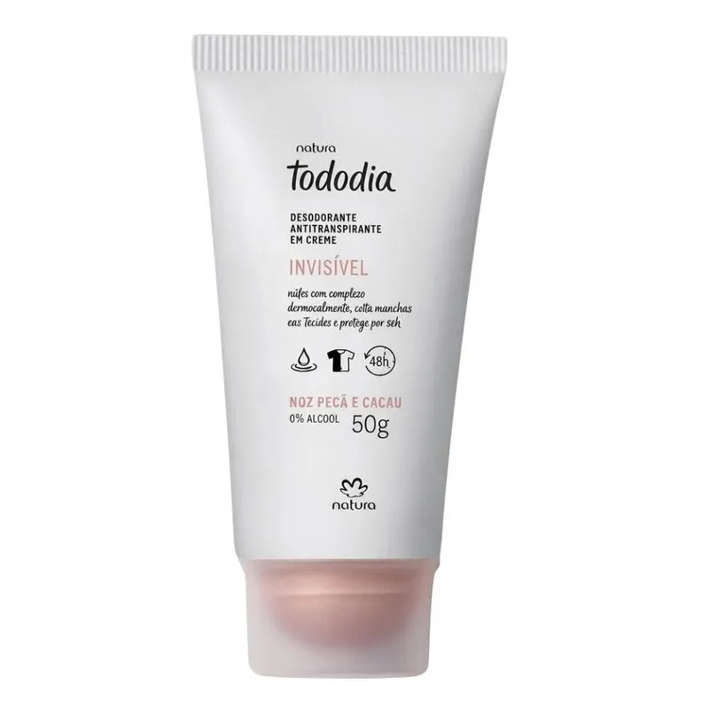 Desodorante Antitranspirante em Creme Tododia Noz Pecã e Cacau 50g