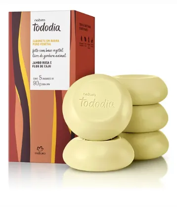 Sabonete Em Barra Jambo Rosa E Flor De Caju 5x90g-natura