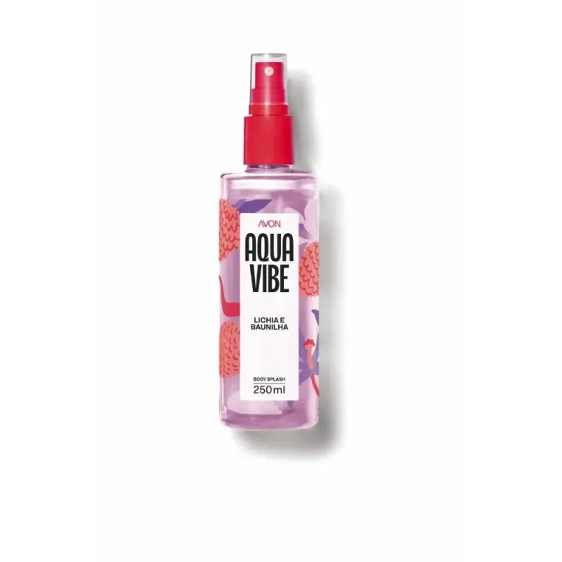 Body Splash Avon Aquavibe Com Válvula - Lishia e Baunilha 250ml