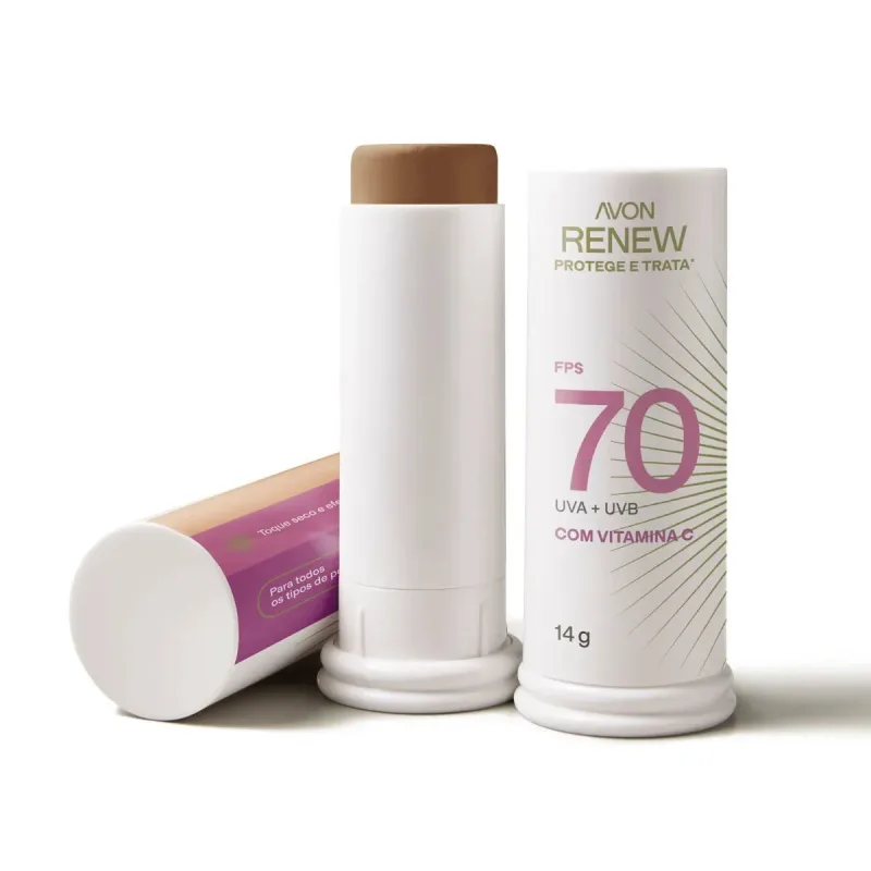 Multiprotetor em Bastão Avon Renew FPS70 - Média 3.0 14g
