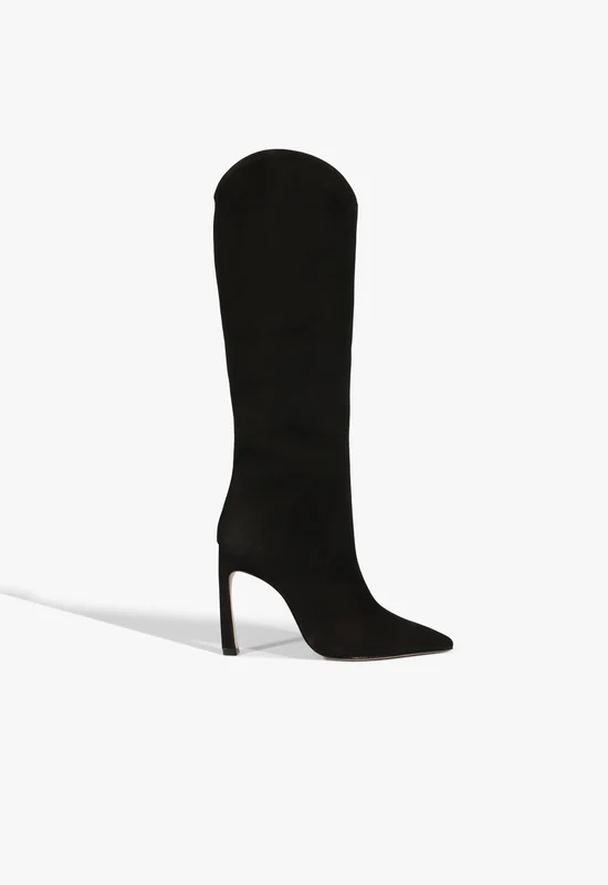 Maryana Sculpt Suede Boot 6.5 / Black / Nubuck