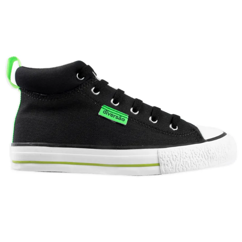 Tênis Diversão Mini Kim Preto Infantil Menino 25 / Preto