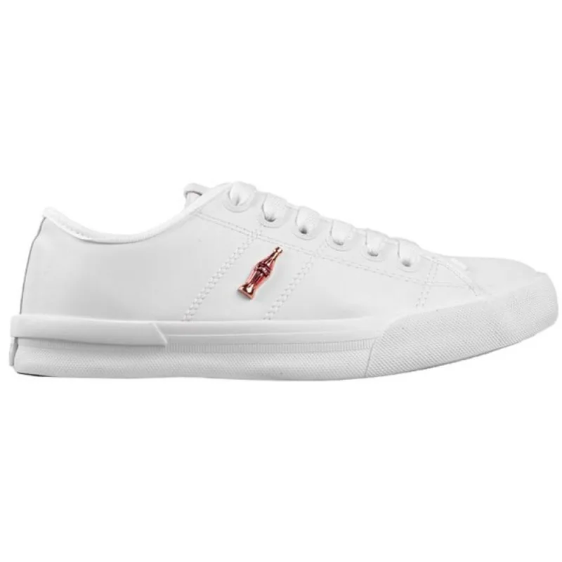 Tênis Coca Cola Miami Town Couro Feminino Casual Branco 39 38 / Branco