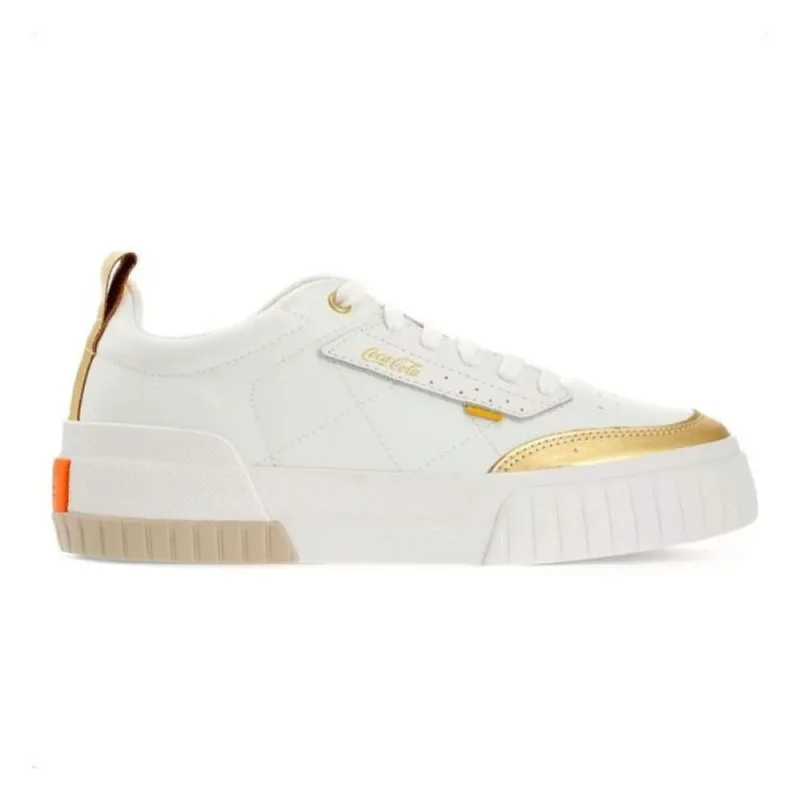 Tenis Coca Cola Rio Coast Branco/dourado Feminino 37 36