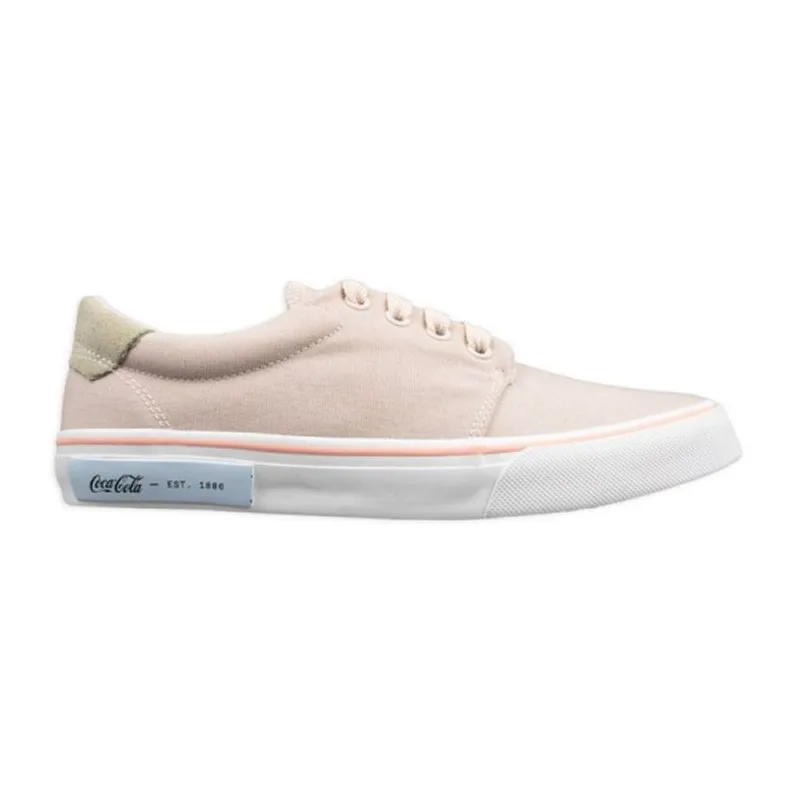 Tênis Coca Cola City Canvas Feminino Casual Tecido Off White 40 34 / Off White