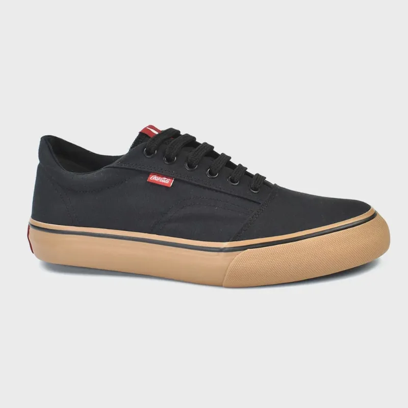 Tênis Coca-Cola Surplay Canvas Preto Marrom
