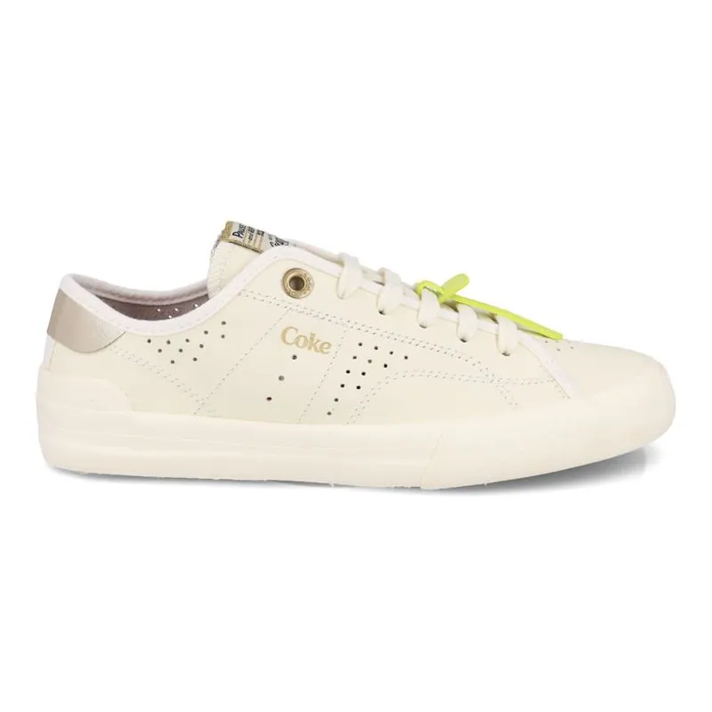 Tênis Casual Coca Cola Fortune Leather Feminino Branco 35