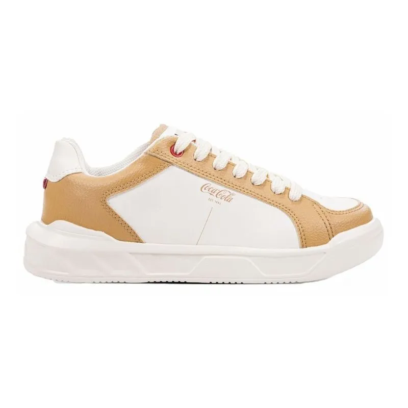 Tênis Feminino N°35 Coca-Cola Canby Town Branco E Bege CC2425 (MP)