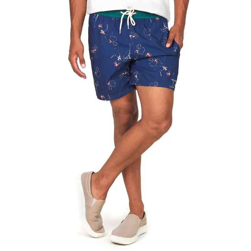 Short Volei Masculino Com Ziper Polo Wear Azul Escuro P