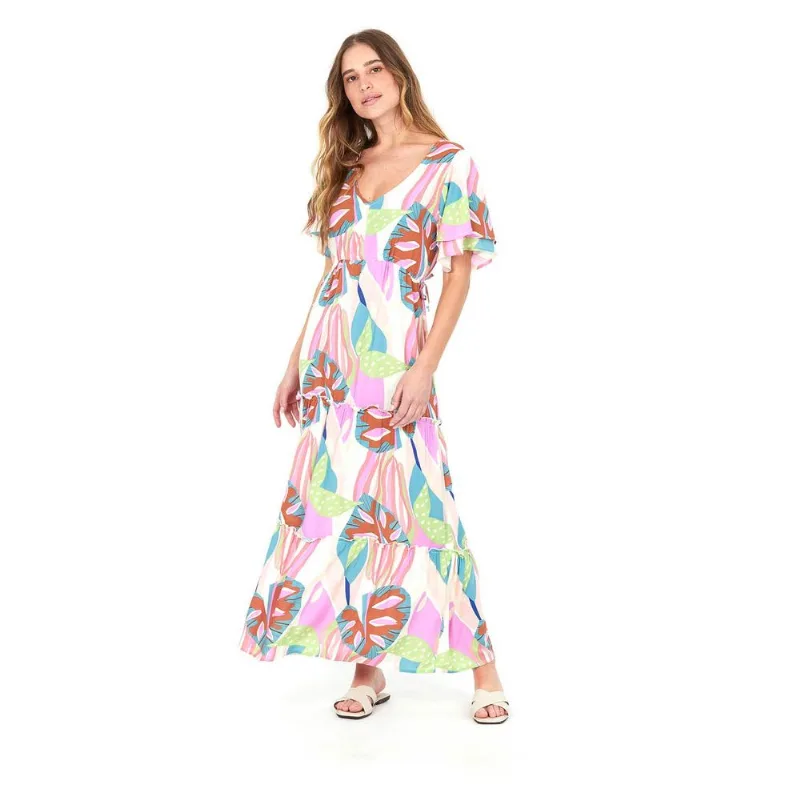 Vestido Feminino Decote V Polo Wear Estampado G