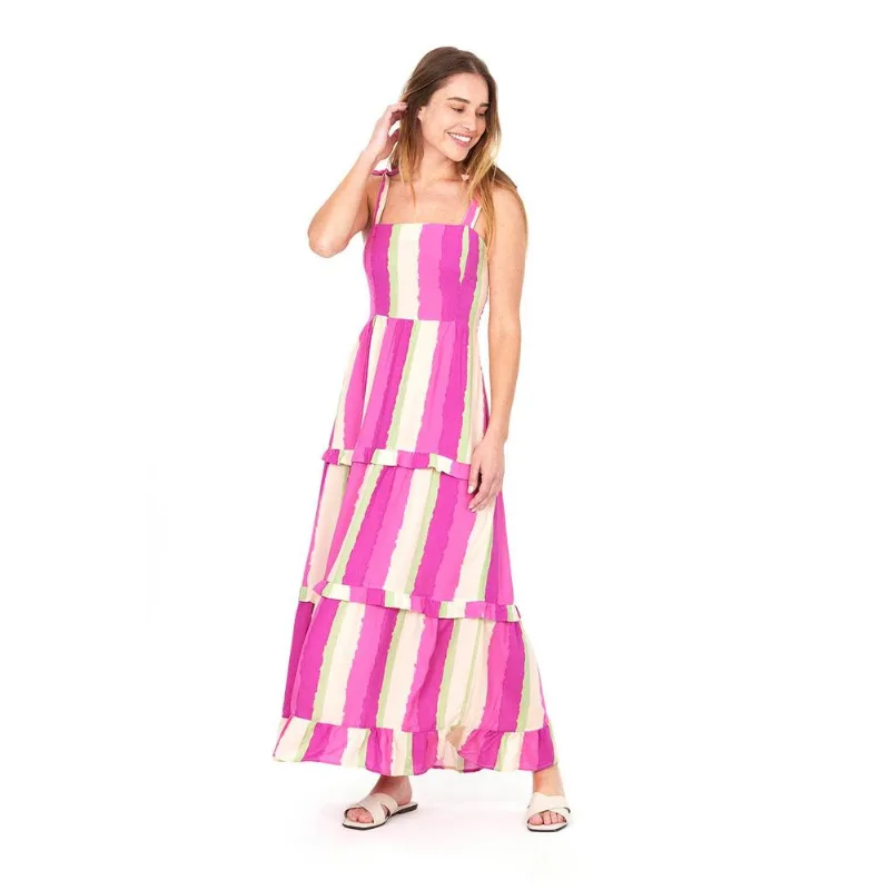 Vestido Feminino Longo Amarração Alça Polo Wear Estampado G