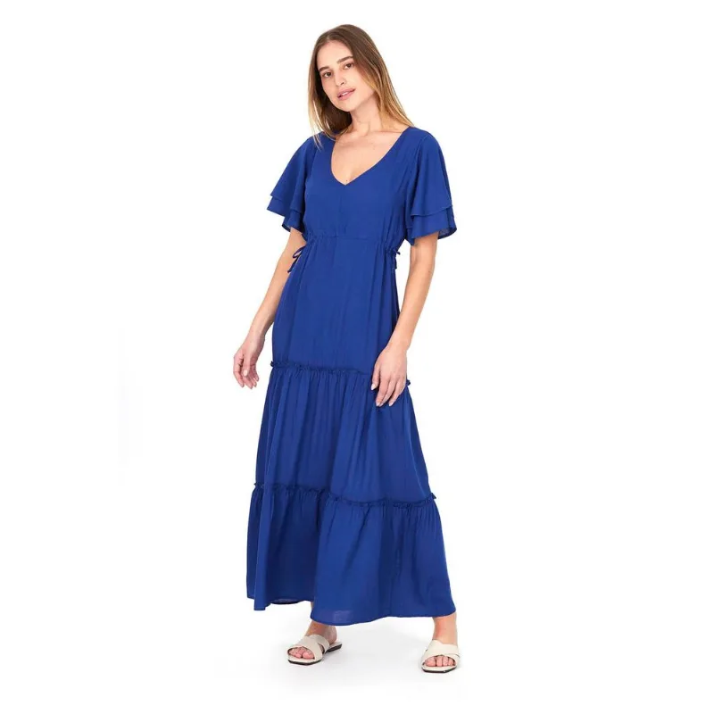 Vestido Feminino Decote V Polo Wear Azul Escuro GG