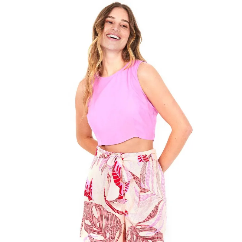 Regata Cropped Feminino Polo Wear Rosa Médio GG