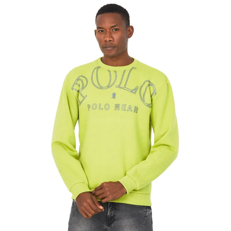 Blusa Moletom Careca Polo Wear Verde Claro GG