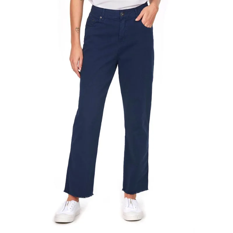 Calça Feminina Sarja Reta Polo Wear Azul Escuro 46