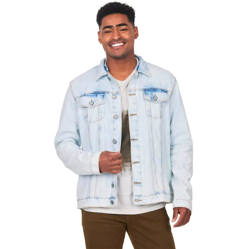 Jaqueta Masculina Blessed Capuz Polo Wear Jeans Claro GG