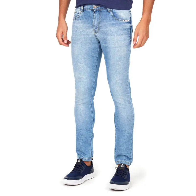 Calça Masculina Skinny Logo Polo Wear Jeans Claro 38