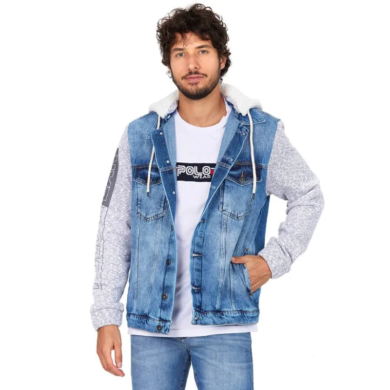 Jaqueta Masculina Capuz Moletom Polo Wear Jeans Médio P