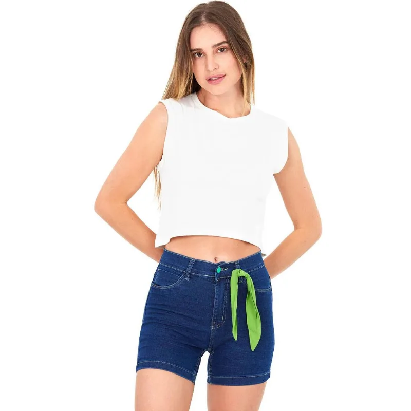 Blusa Feminina Alça Visco Polo Wear Off White Branco GG
