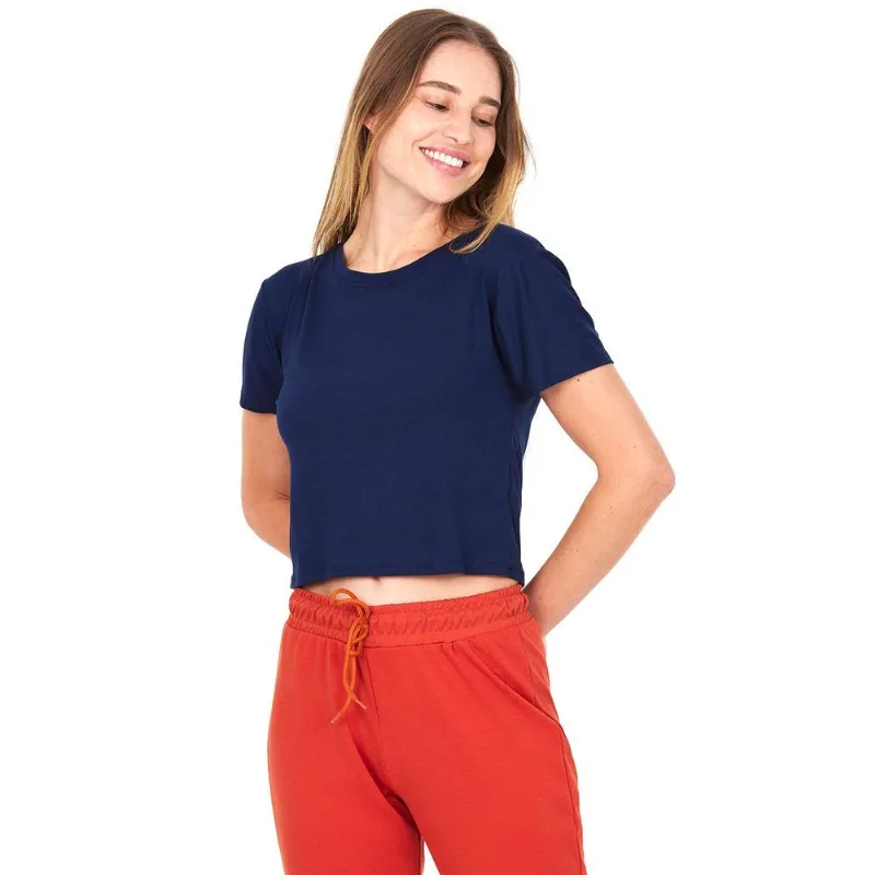 Blusa Feminina Visco Polo Wear Azul Escuro P