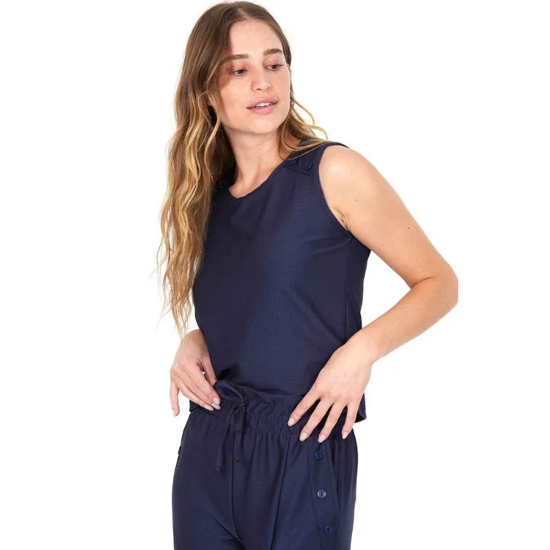Blusa Feminina Muscle Polo Wear Azul Escuro GG