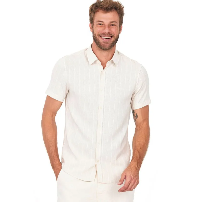 Camisa Listra Linho Blessed Polo Wear Off White Branco P
