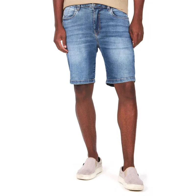 Bermuda Masculina Blessed Slim Polo Wear Jeans Médio 46