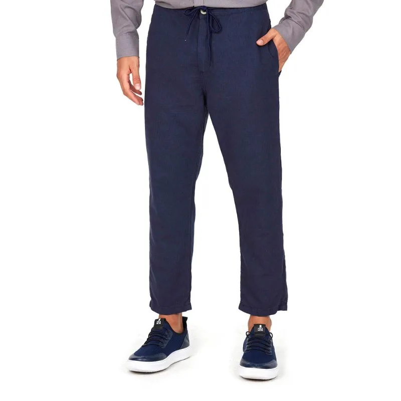 Calça Masculina Viscolinho Color Polo Wear Azul Escuro M
