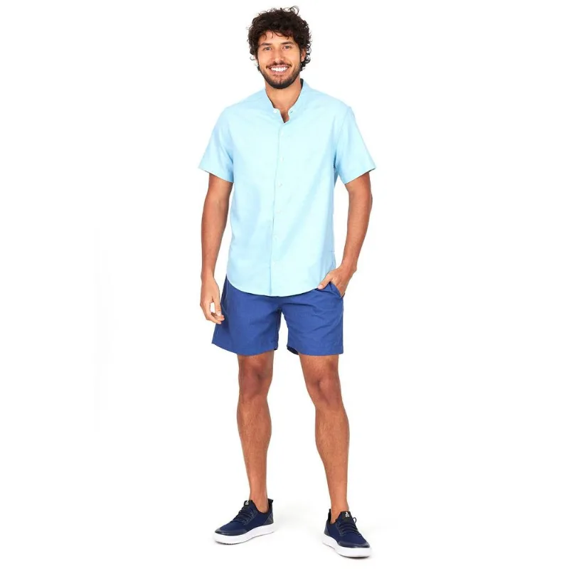 Short Masculino Viscolinho Polo Wear Azul Médio GG
