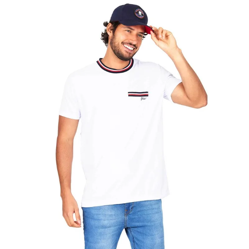 Camiseta Masculina Nautical Retilinea Polo Wear Branco GG