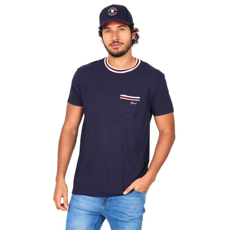 Camiseta Masculina Nautical Retilinea Polo Wear Azul Escuro G
