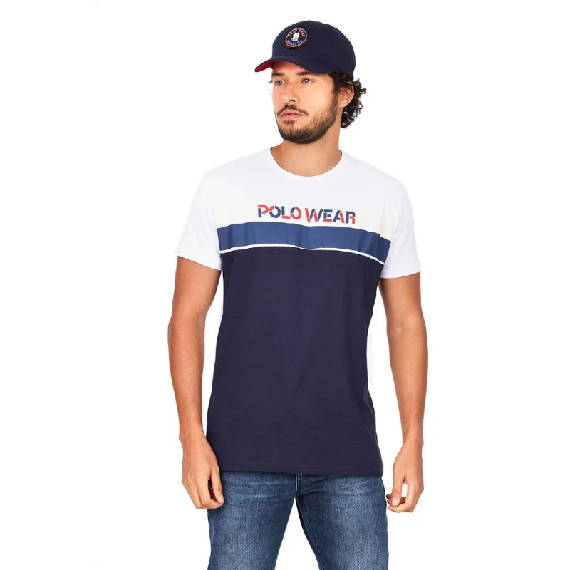 Camiseta Masculina Nautical Recorte Polo Wear Azul Escuro M