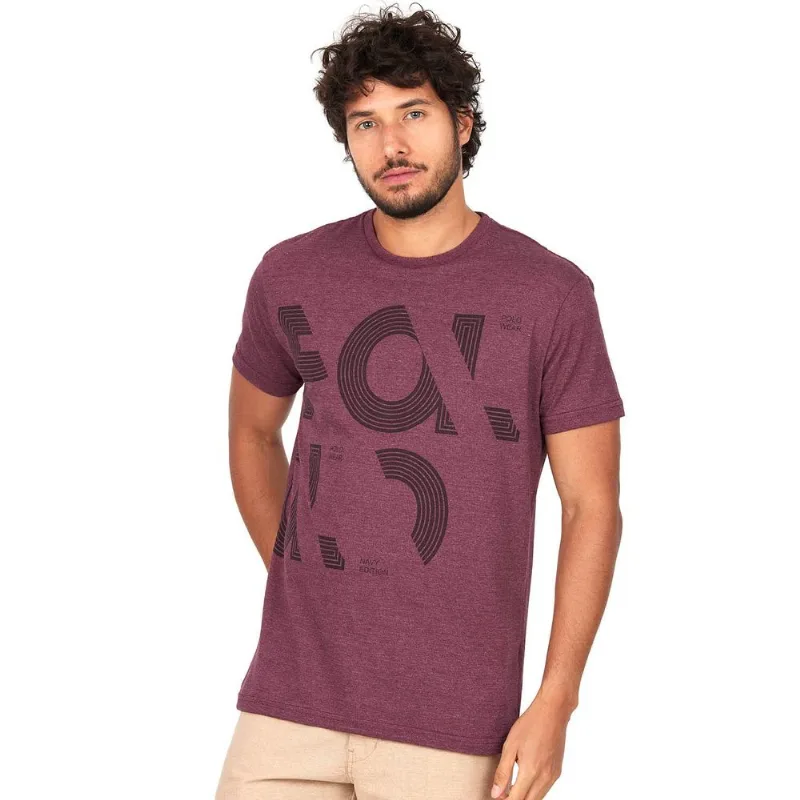 Camiseta Masculina Nautical Polo Wear Vinho M