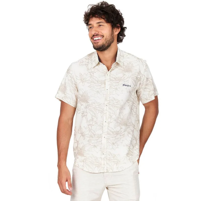 Camisa Manga Curta Nautical Polo Wear Amarelo Claro G