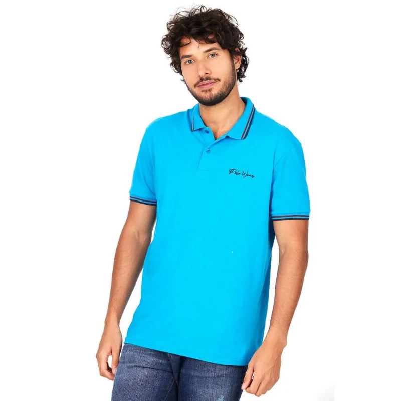 Polo Filete Masculina Polo Wear Azul Indigo Índigo P