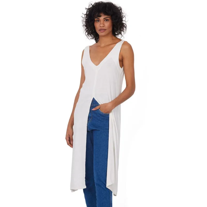 Vestido Feminino Blessed Abertura Frontal Polo Wear Off White Branco M