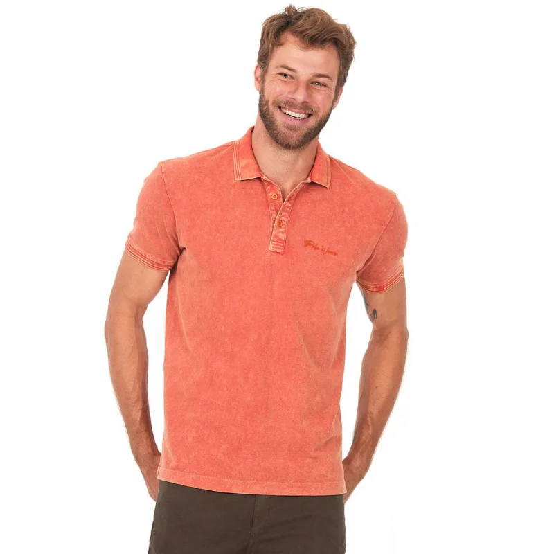 Polo Masculina Estonado Blessed Polo Wear Laranja Médio P