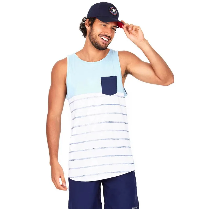 Regata Masculina Nautical Polo Wear Azul Claro GG