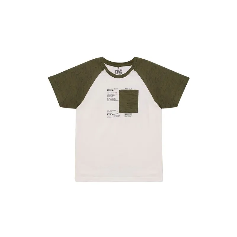 Camiseta Infantil Raglan Blessed Polo Wear Off White Branco 4