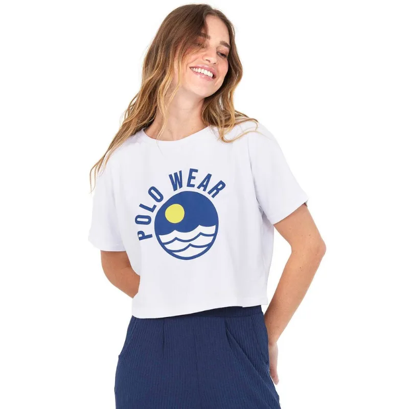 T-Shirt Feminina Nautical Polo Wear Branco G