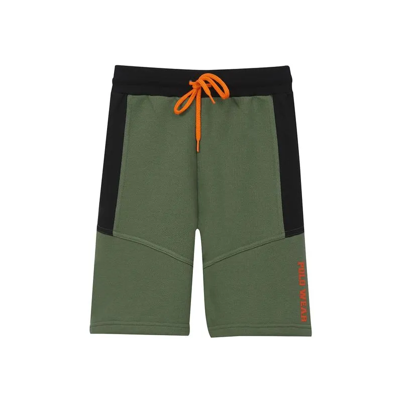 Bermuda Masculina Moletom Infantil Polo Wear Verde Escuro