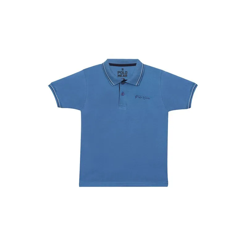 Polo Masculino Infantil Blessed Polo Wear Azul Médio