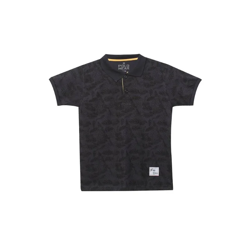 Polo Infantil Estampada Blessed Polo Wear Cinza Escuro 04