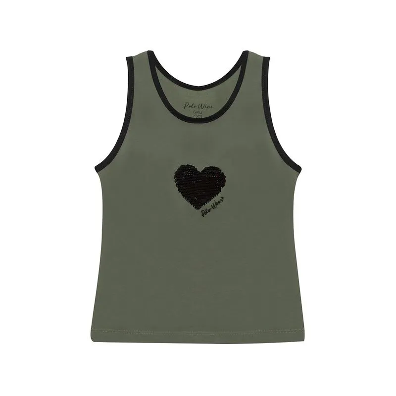Regata Feminina Infantil Blessed Polo Wear Verde Escuro