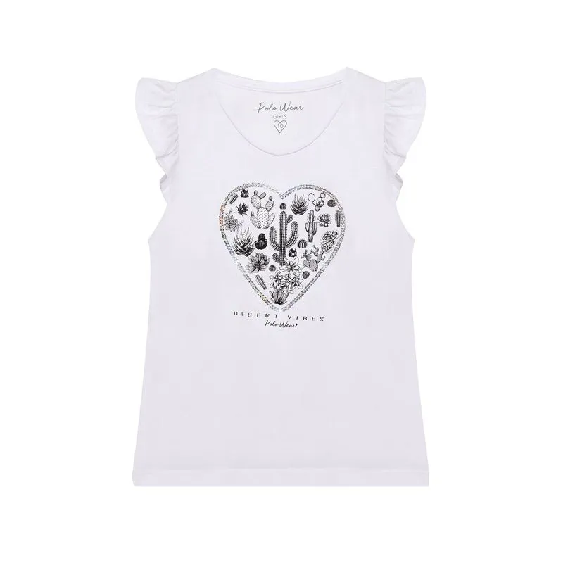 Blusa Feminina Infantil Meia Blessed Polo Wear Branco
