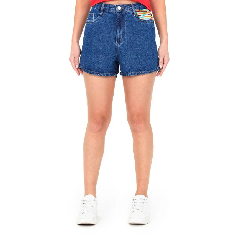 Short Feminino Detalhe Bolso Polo Wear Jeans Médio 42