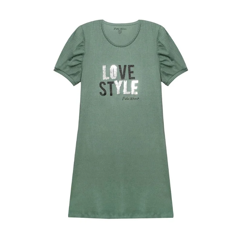 Vestido Infantil Blessed Polo Wear Verde Escuro 15