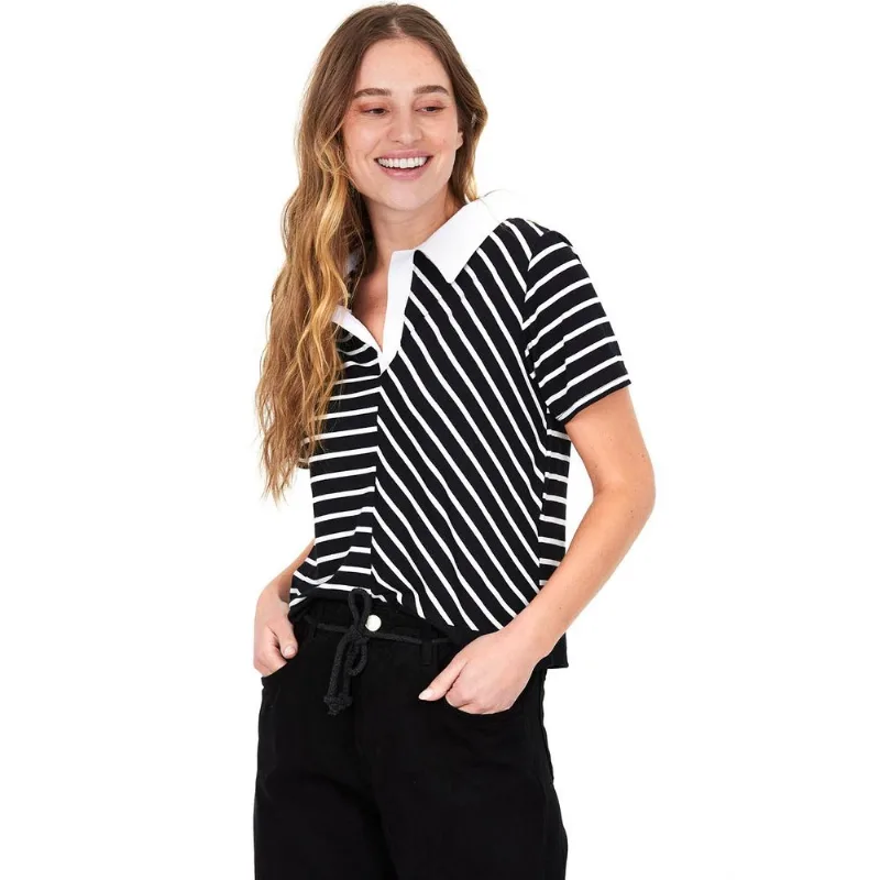 Blusa Feminina Nautical Listrada Polo Wear Sortido G
