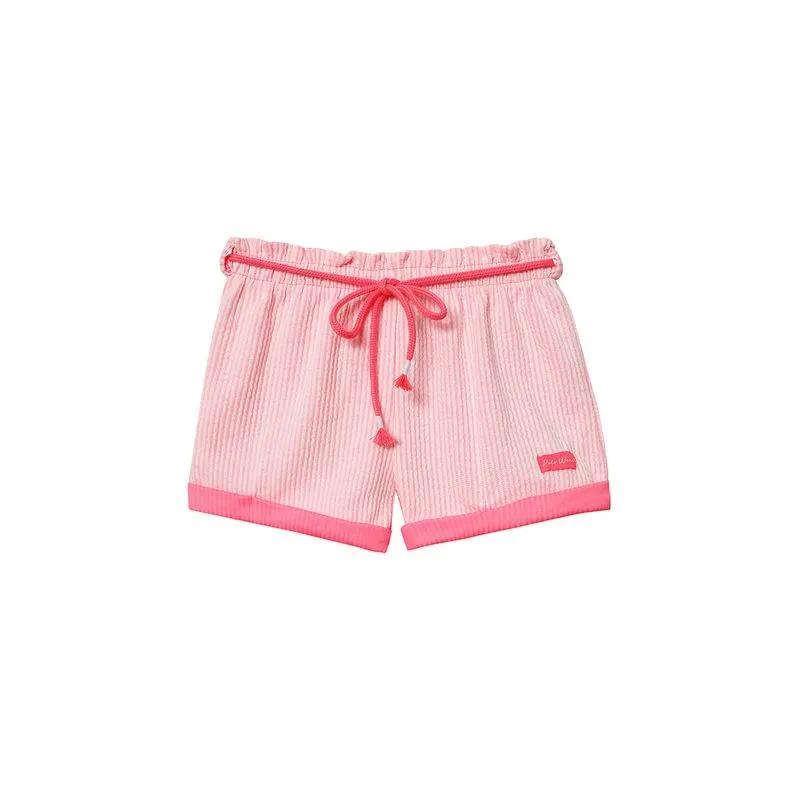 Short Feminino Infantil Happiness Polo Wear Rosa Médio